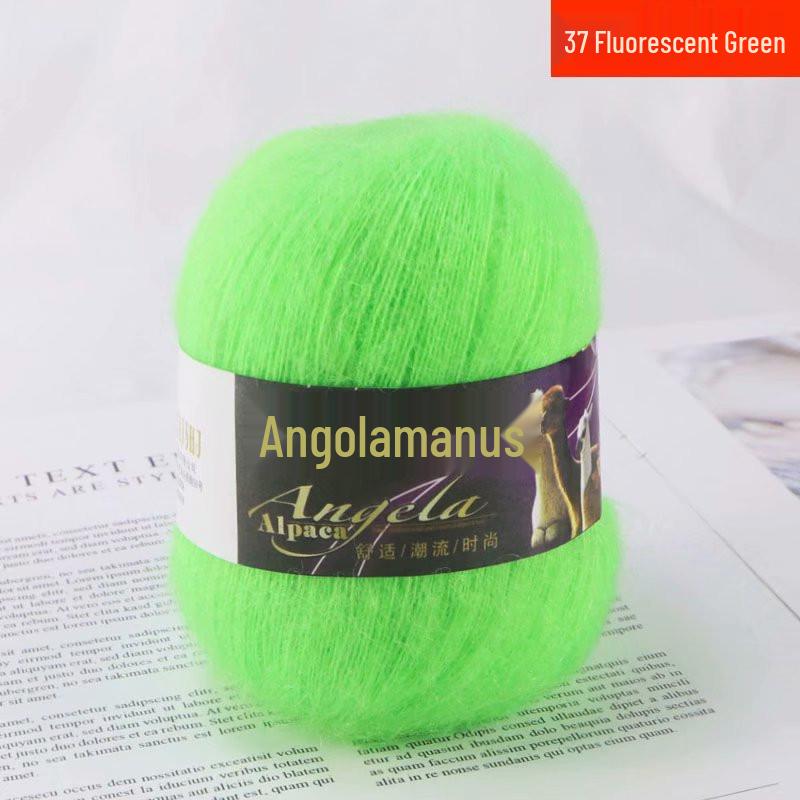 Angora Mohair Yarn - 42g Fine Long-Hair for Crochet, Knitting & Machine Use, Ideal for Coats & Shawls, Free Shipping