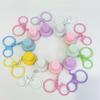 1/10PCS Solid Color Keyboard Fidget Keychain Keycap Keys Button Finger Square Round Keyboard Cap Keys Relief Stress Clicker Toy