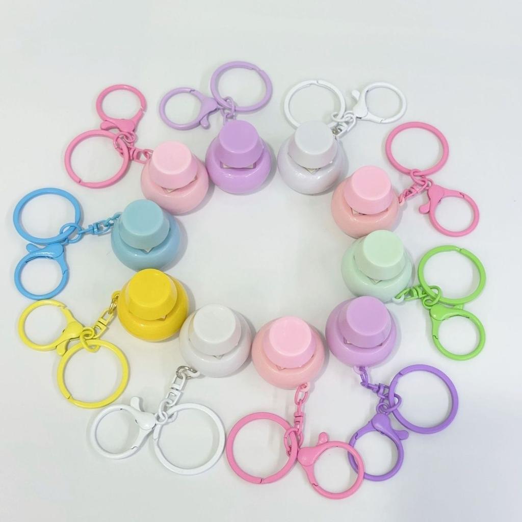 1/10PCS Solid Color Keyboard Fidget Keychain Keycap Keys Button Finger Square Round Keyboard Cap Keys Relief Stress Clicker Toy