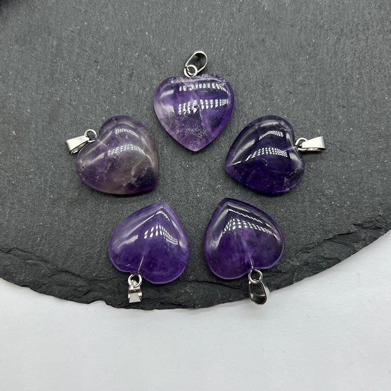 

Кулон в форме сердца 20 мм из натурального кристалла-самоцвета для DIY ожерелья