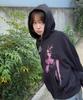 Amou Call Back Hoodie Zip-Up Black
