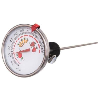 Orion Stainless Steel Preserving and Canning Thermometer with Pot Clip and Rubber Stopper (28 X 7.5 Cm, 0°C To 110°C)