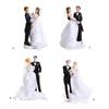 Resin Couple Figurine Wedding Cake Decoration For Anniversary Party Durable Friendly Home Display