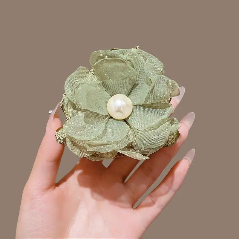 

Мода Женщины Шифон Заколка-краб Корейская Цветок Заколка-краб Девушки Аксессуары для волос Головной убор