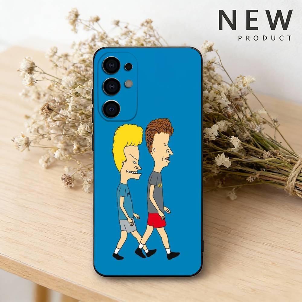Cartoon B-Beavis and Butt-head   phone Case For Samsung S26,25,24,21,22,23,30,20,Ultra,Plus,Fe,Lite Black Soft Cover