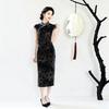 Black sleeveless national style new Chinese daily Suzhou long cheongsam improved young 1011 new women's high sense