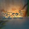 Heart Candlestick Molds Love Heart Candle Holder Molds with Base for DIY Craft Tealight Candle Holder Room Decorations