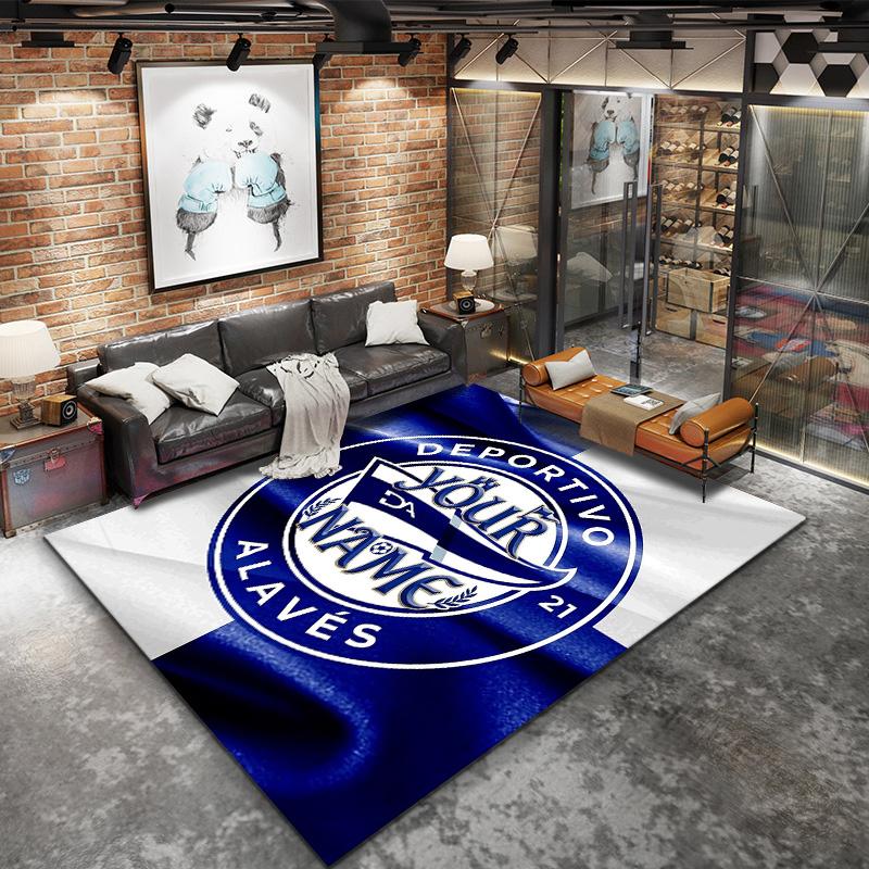 Deportivo Alaves Crest Custom Name Carpet Rug For Living Room Bedroom Home Sofa Decoration Kids Play Nonslip Floor Mat
