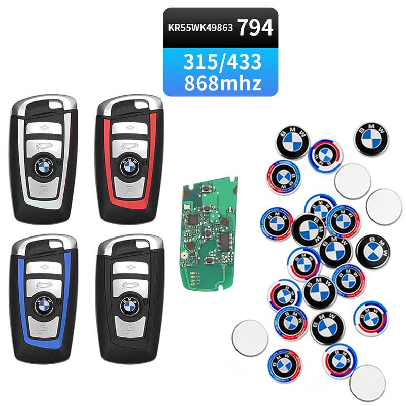 4 Buttons BMW Smart Remote Car Key Fob KR55WK49863 PCF7945 ID49 Chip 315/433/868MHz Uncut Key CAS4 FEM For 3 5 7 Series F30 F10 cwsh87