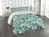 Pink Flamingo Comforter Cover Green Palm Leaves Printed Bedding Set Duvet Cover for Teen Boys Girls Women Full Queen King Size
