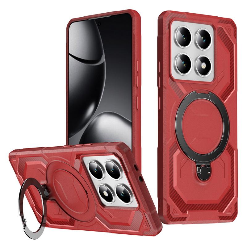 

Для Xiaomi 14T Pro Poco X7 X6 C65 Redmi 14C 13C Note 14 13 Pro Чехол Soft Edge противоударный беспроводной зарядный кронштейн с вращением на 360 градусов Магнитная задняя крышка Xiaomi Poco C65 4G красный