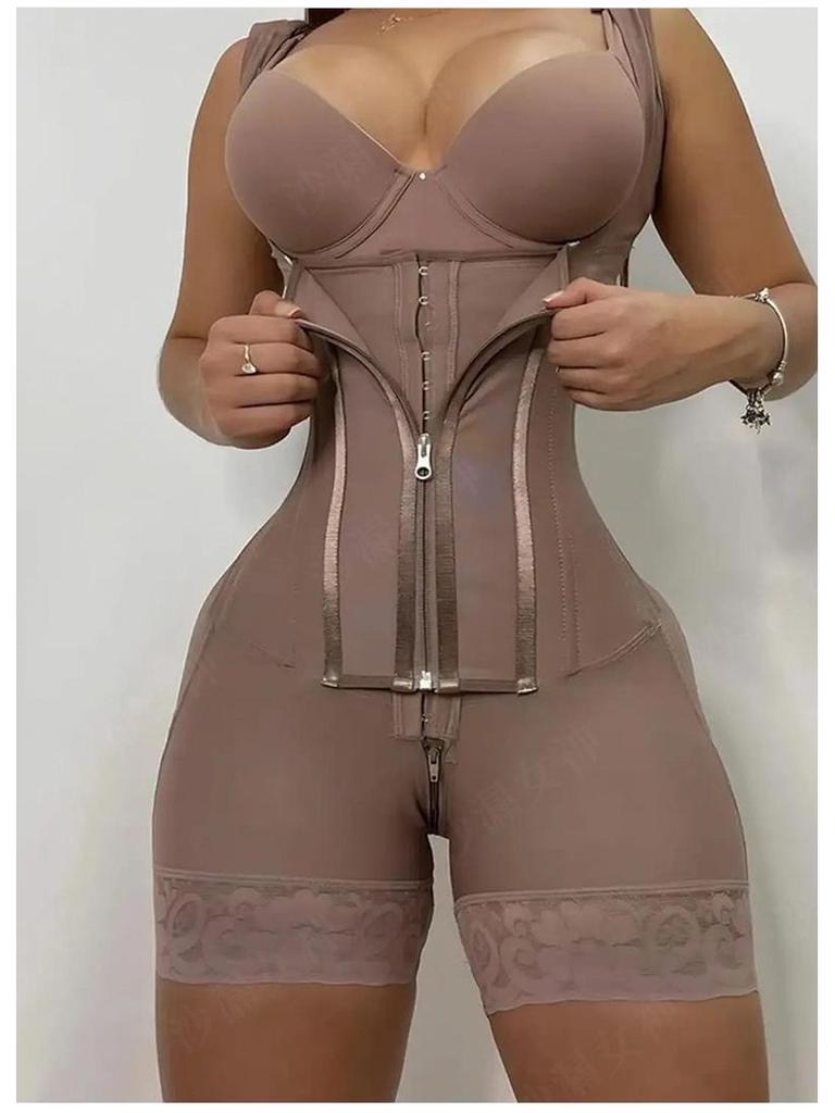 Evropsko-americké síťované body s kontrolou břicha - Nastavitelný poporodní tvarující cincher pro ženy