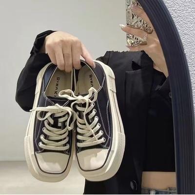 Buty płócienne Damskie Wiosenne Nowe Wszechstronne Na Grubej Podeszwie Podwyższające Małe Białe Buty Casualowe Buty Boardowe Buty Cookie