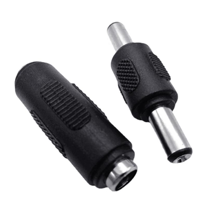 Portable DC5521 Female To DC5.5x2.1mm Converter Adapter Power Conversion Head Black for Various Laptops Brands