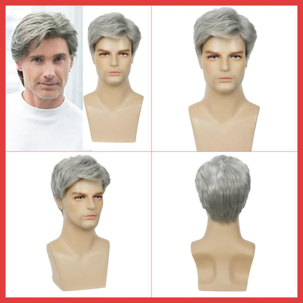 2025 Moda europeană perucă dreaptă scurtă pentru bărbați HW835
