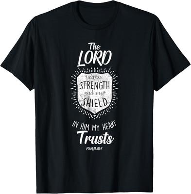 Herren Min Styrke Religion Bibelsk Vers Kristent Gave T-shirt