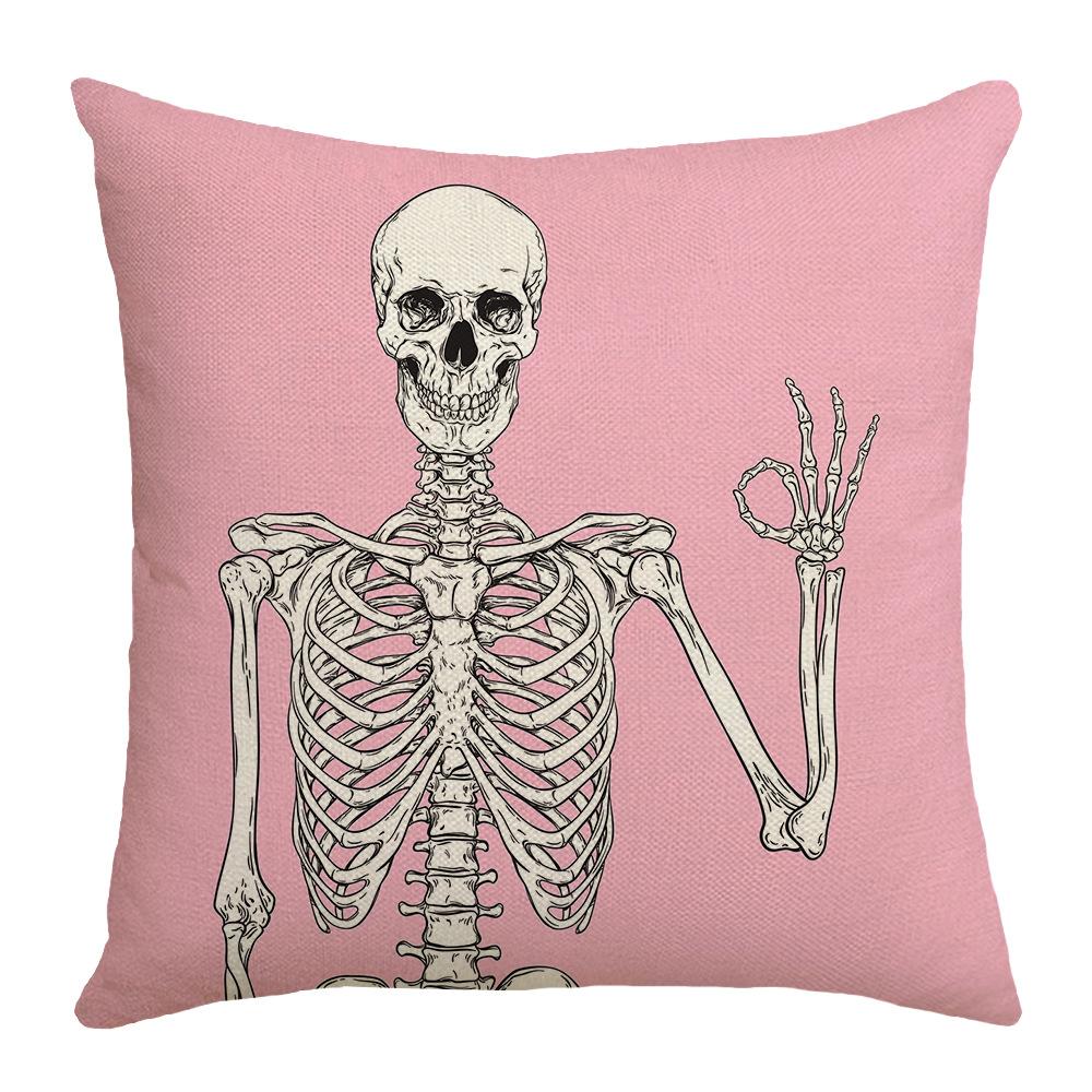 Halloween Decoration Pillow Skull Pillow Case Living Room Decoration Sofa Bedroom Pillow Bedside Pillow