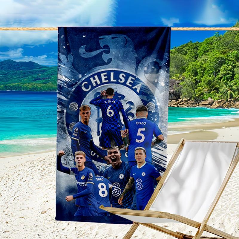 Chel-sea Fc Printed Beach Towel, Super Soft Microfiber, Perfect Gift Birthday, for Pool, Beach, Travel, for family and friends
