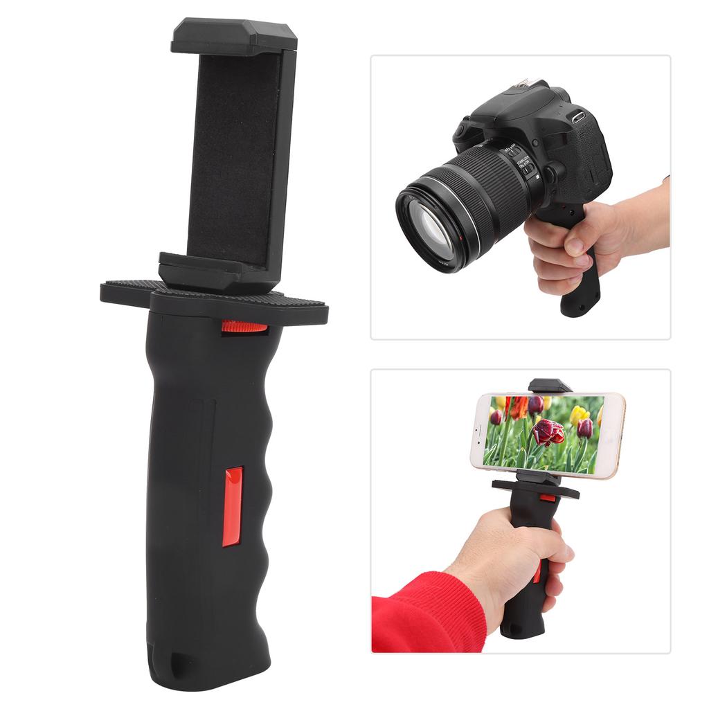 Camera Plastic Handheld Grip Stabilizer Handle Mount Stand with Mobile Phone Clamp