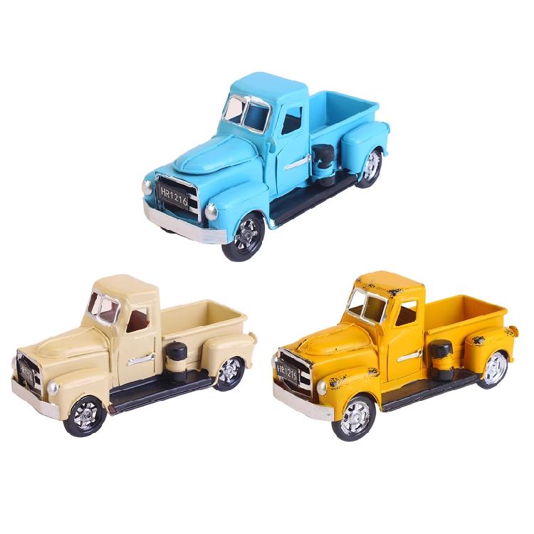 Vintage Truck Decor Resin Trucks Planter Antique Rustic Car Desktop Decoration