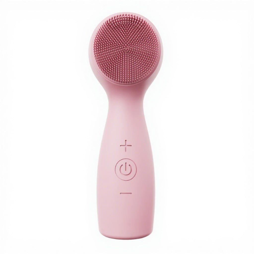 Electric Facial Cleansing Beauty Instrument 7 Modes Ultrasonic Vibration Hot Compress Colored Light Silicone Face Brush Cleaning