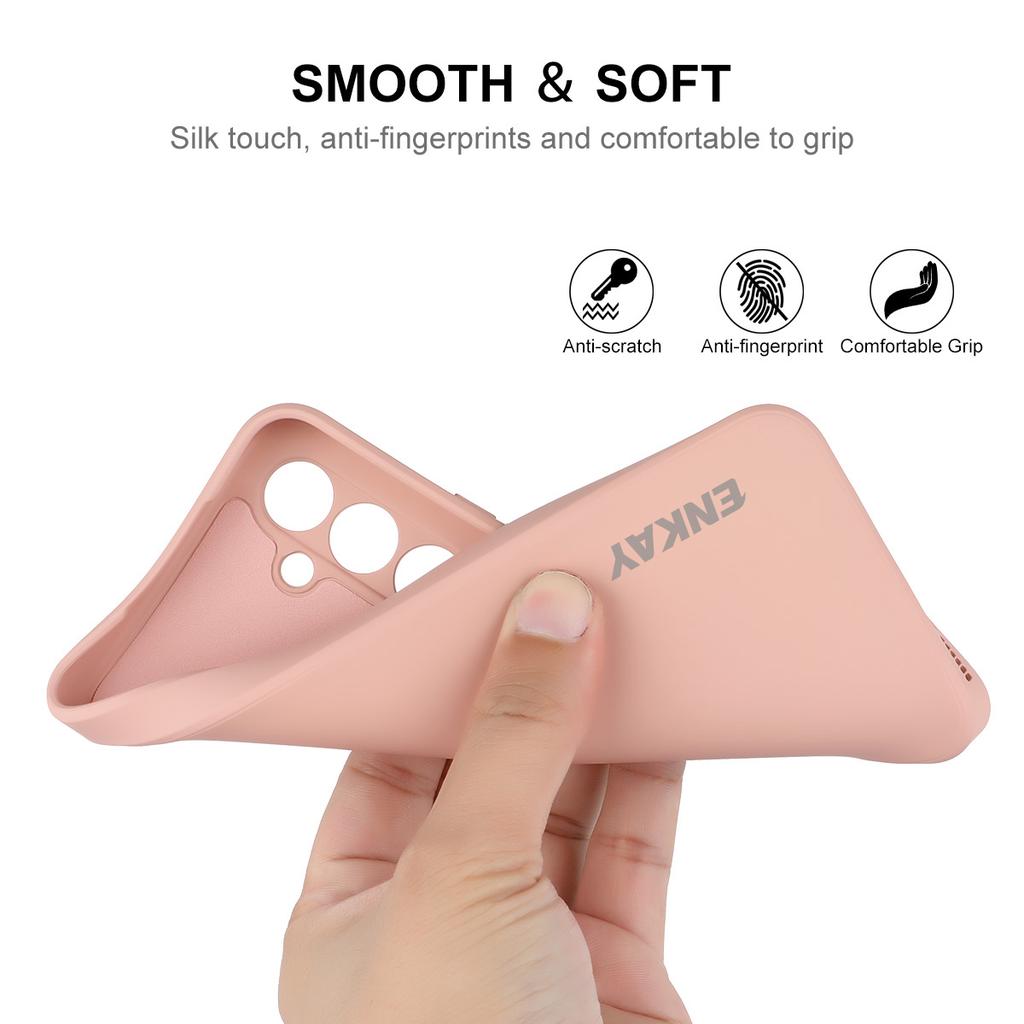 For Samsung Galaxy A26 5G Silicone Case ENKAY HAT PRINCE Straight Edge Cell Phone Back Cover