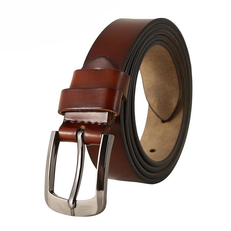 Customized Pin Buckle Real Genuine Leather Belt Adjustable Women Belt