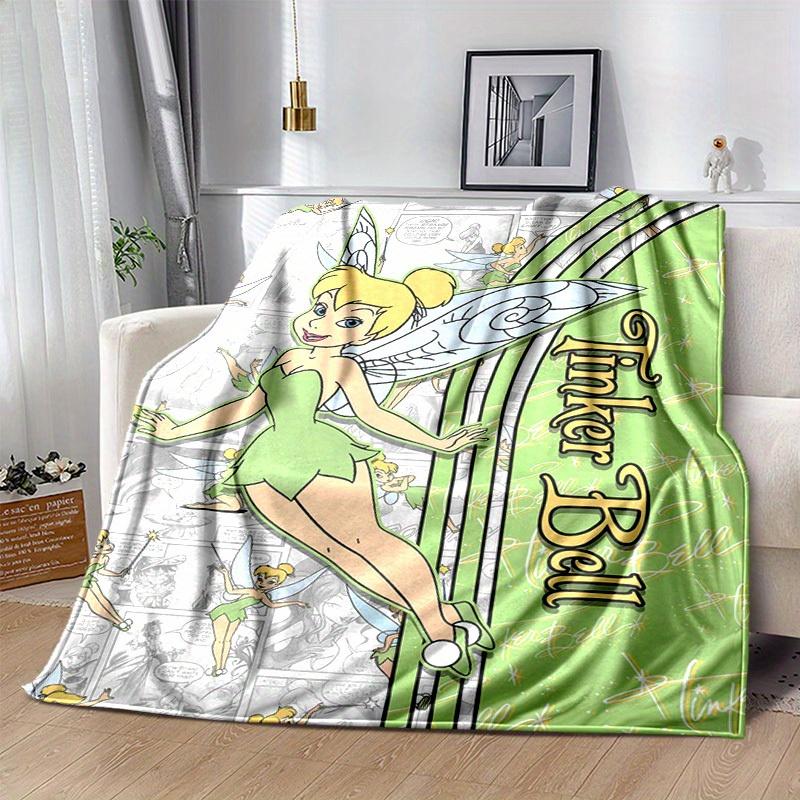 1 Stück. Tinkerbell Cartoon Decke, Saisonale Universelle Heimdekorative Überwurfdecke, Weiche Flanell Überwurfdecke, Wohnzimmer, Reisen, Camping,