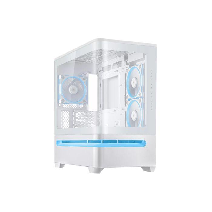 PC-Gehäuse - ASUS - Prime AP202 TG ARGB - Weiß - Micro-ATX - 3 vorinstallierte ARGB-Lüfter