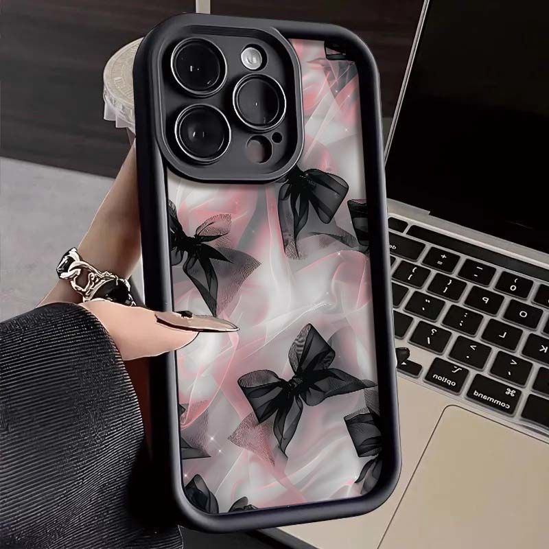 Soft TPU Pink Bow Cases For Samsung Galaxy A56 5G A17 A07 A36 A26 A16 A06 A15 A25 A55 A35 A54 A14 A34 S26 Ultra S25 FE S24 Plus