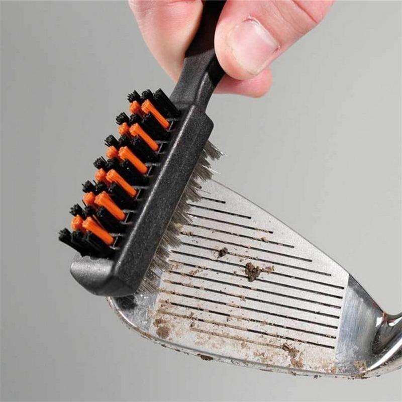 1Pc Golf Club Pinsel Groove Reiniger Dual Seitige Werkzeuge Tragbare Metall Leichte Nylon Zubehör