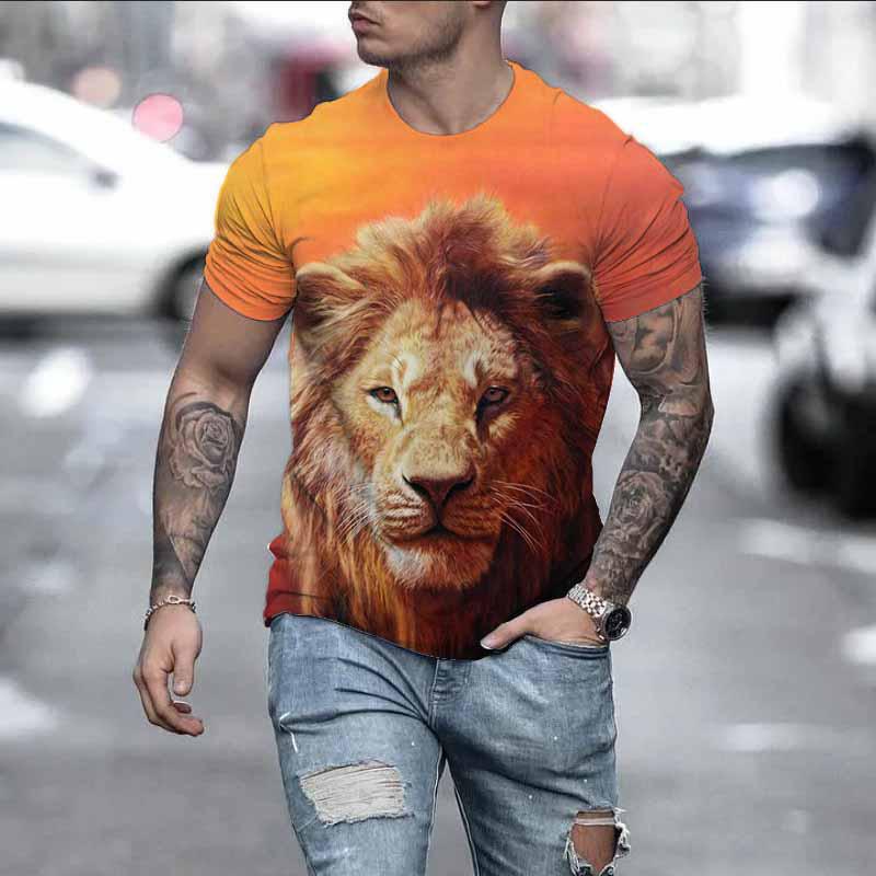Tricou pentru bărbați, cu imprimeu 3D, cu animale, cu șoarece, la modă de vară, ocazional, sport în aer liber, fitness, cu gât rotund, cămașă cu mânecă scurtă pentru bărbați