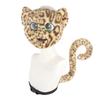Halloween faux leopard print mask cos Leopard plush tail, full-face mask, leopard cat costume, stage performance prop