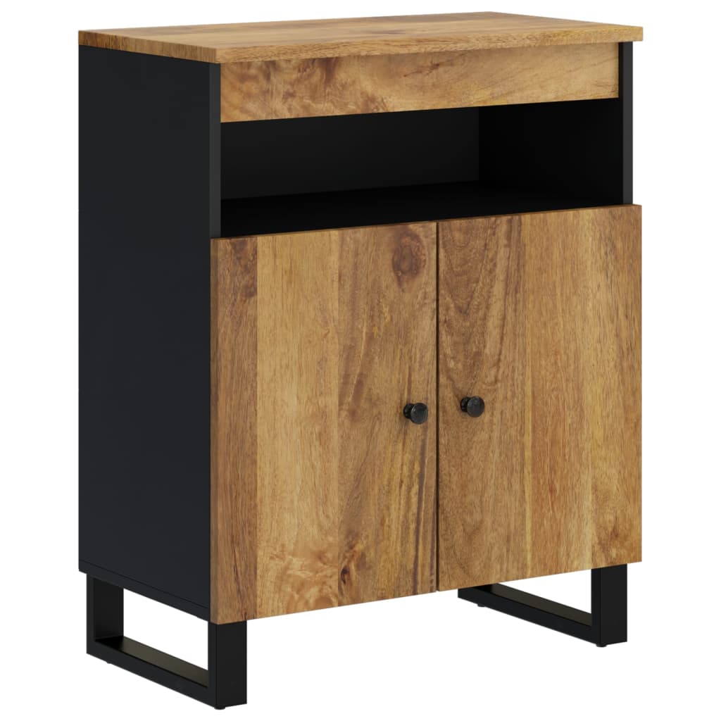 Sideboard with 2 Doors 60x33x75 Cm Solid Mango Wood