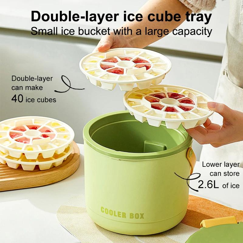 Food Grade Ice Compartment Storage with Outdoor Camping Portable Sealed Thermal Insulation Household Ice Storage Bucket