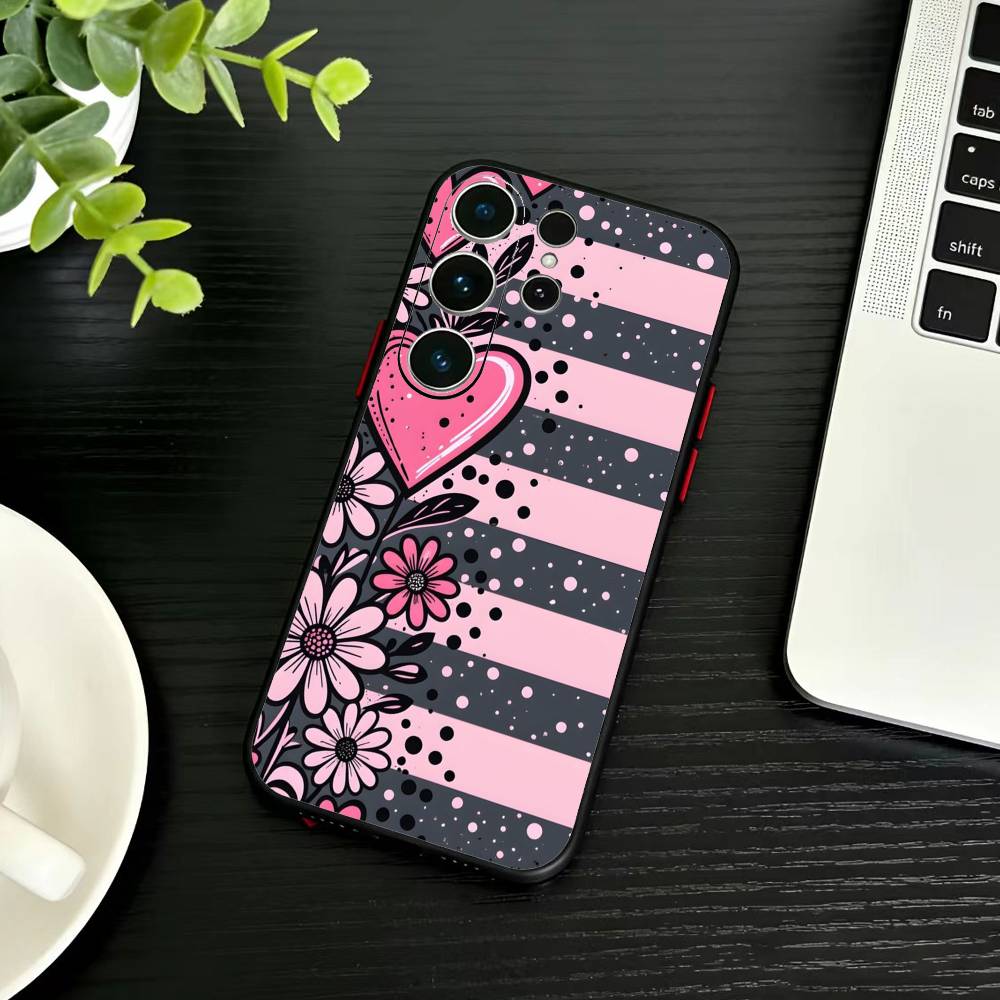 Y2k I-INS Graffiti Phone Case For Samsung S26,S25,S24,S23,S22,S21,S20,S30,Ultra,Plus,Fe,Note,5G Black Cover