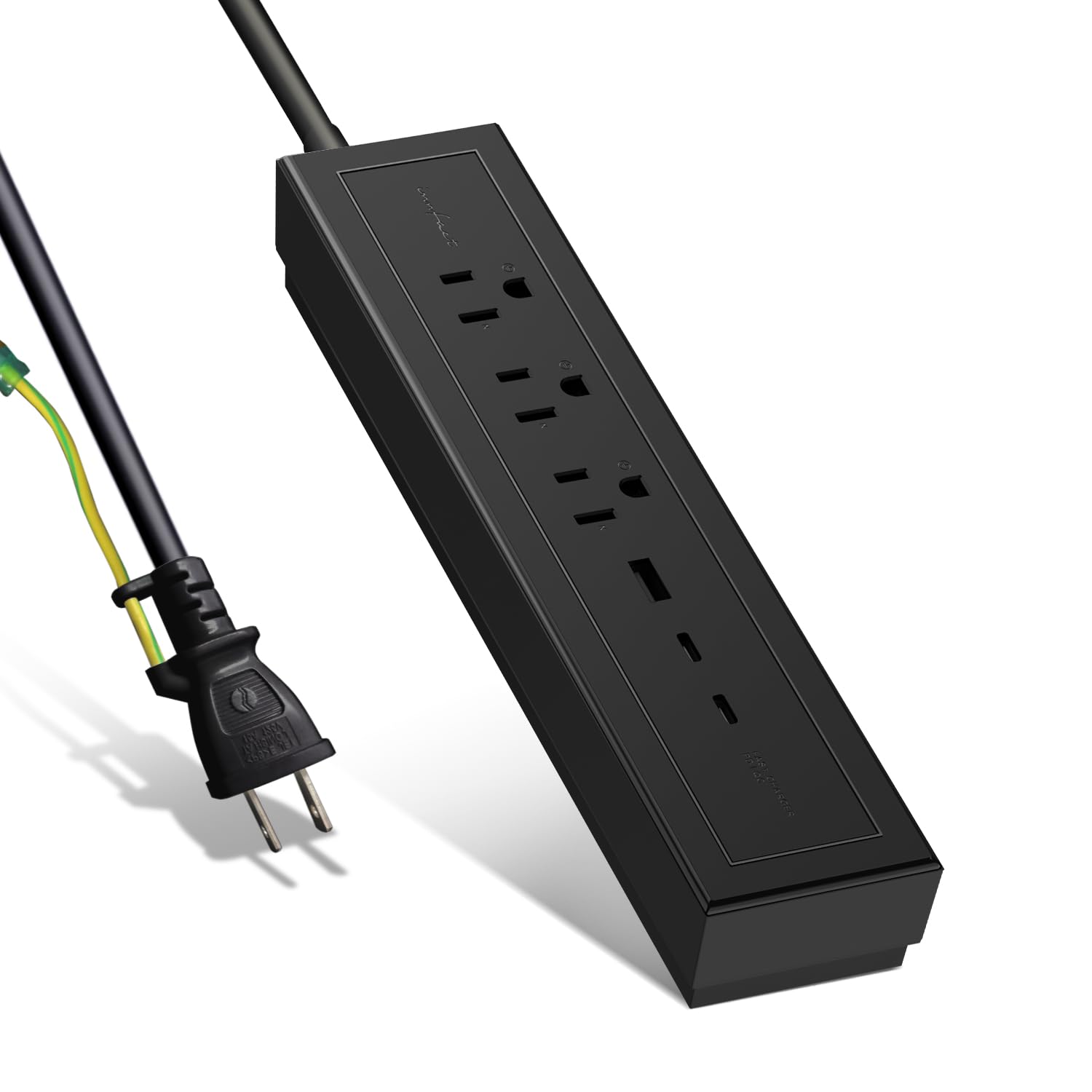 

Innfact 73W Rapid Charging Extension Cord Power Tap GaN Gallium Nitride Outlet Tap 3 AC Outlets 2 Ports 1 Port Table Tap Compatible with iPhone iPad