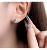 S925 Sterling Silver Oval Aquamarine Stud Earrings - Classic, Sparkly, and High-End