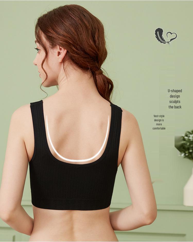 Adjustable Seamless Maternity Nursing Bra with Front Buckle - Plus Size Vest Style