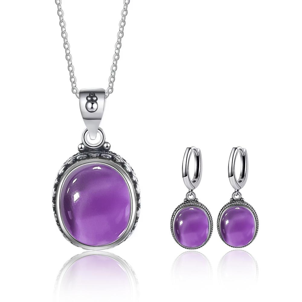 Vintage 925 Silver Natural Labradorite Earrings with Blue Light 10*12mm Big Stone Hoop Earrings Fine Jewelry for Women