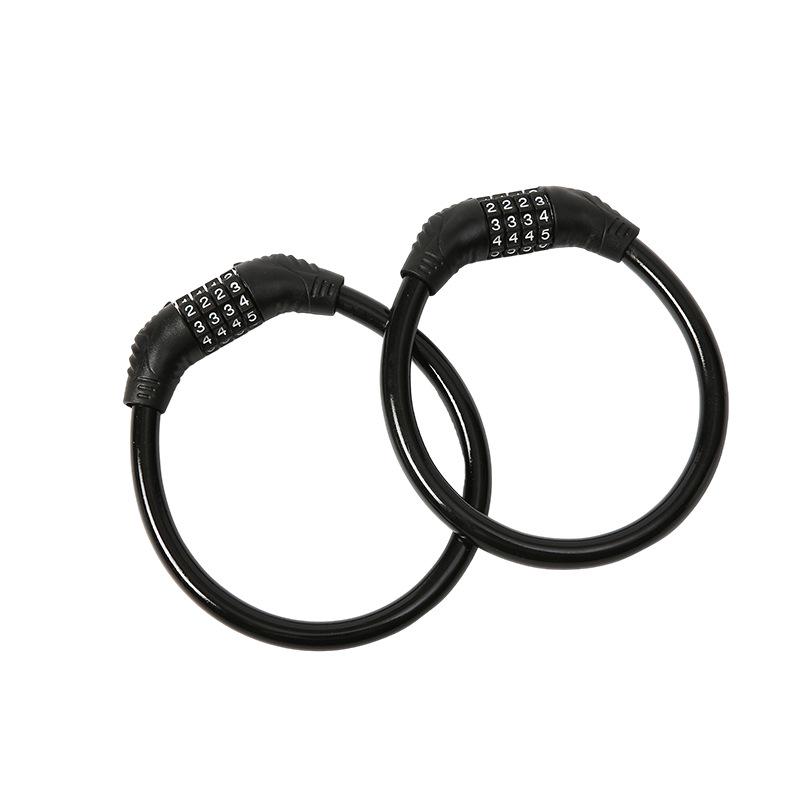 Four-Digit Black Bicycle Anti-Theft Lock - Ring Lock for Mountain and Electric Bikes