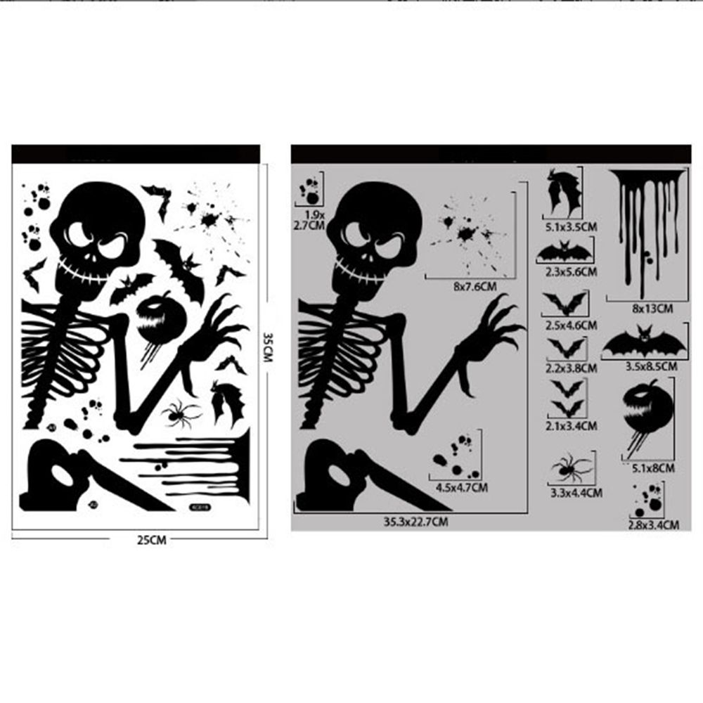 Self-Adhesive Wallpaper Giant Ghost Window Sticker Glass Sticker Party Decor Halloween Decor