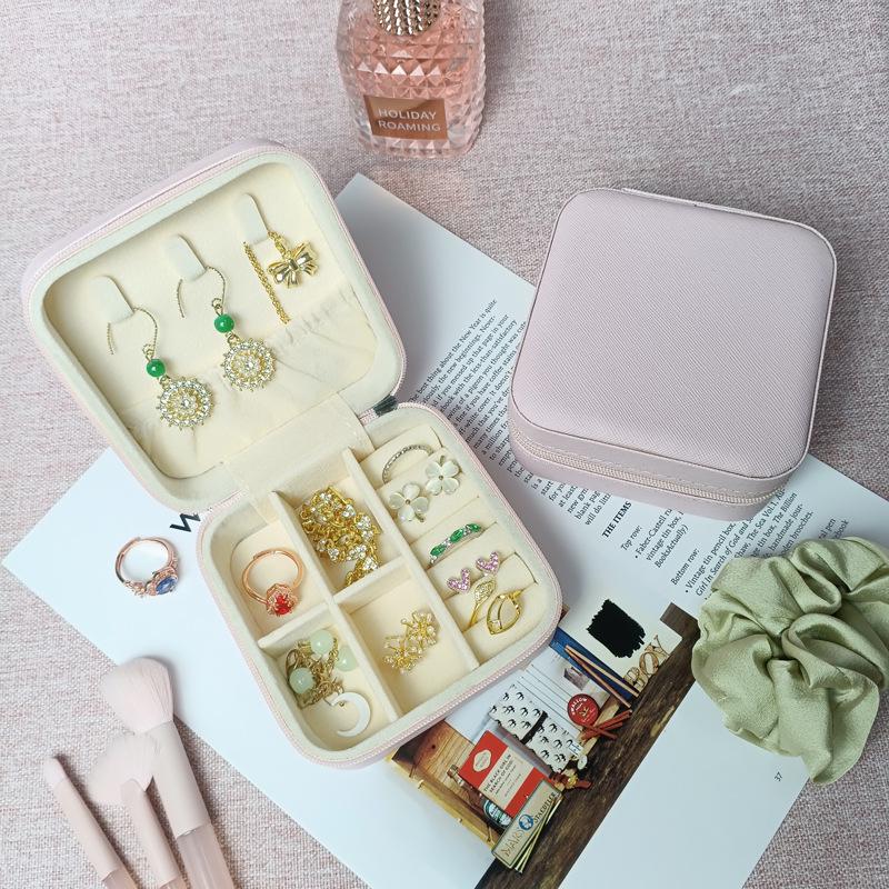 Compact Travel Jewelry Organizer for Ear Studs, Rings, Necklaces, Earrings, and Bracelets