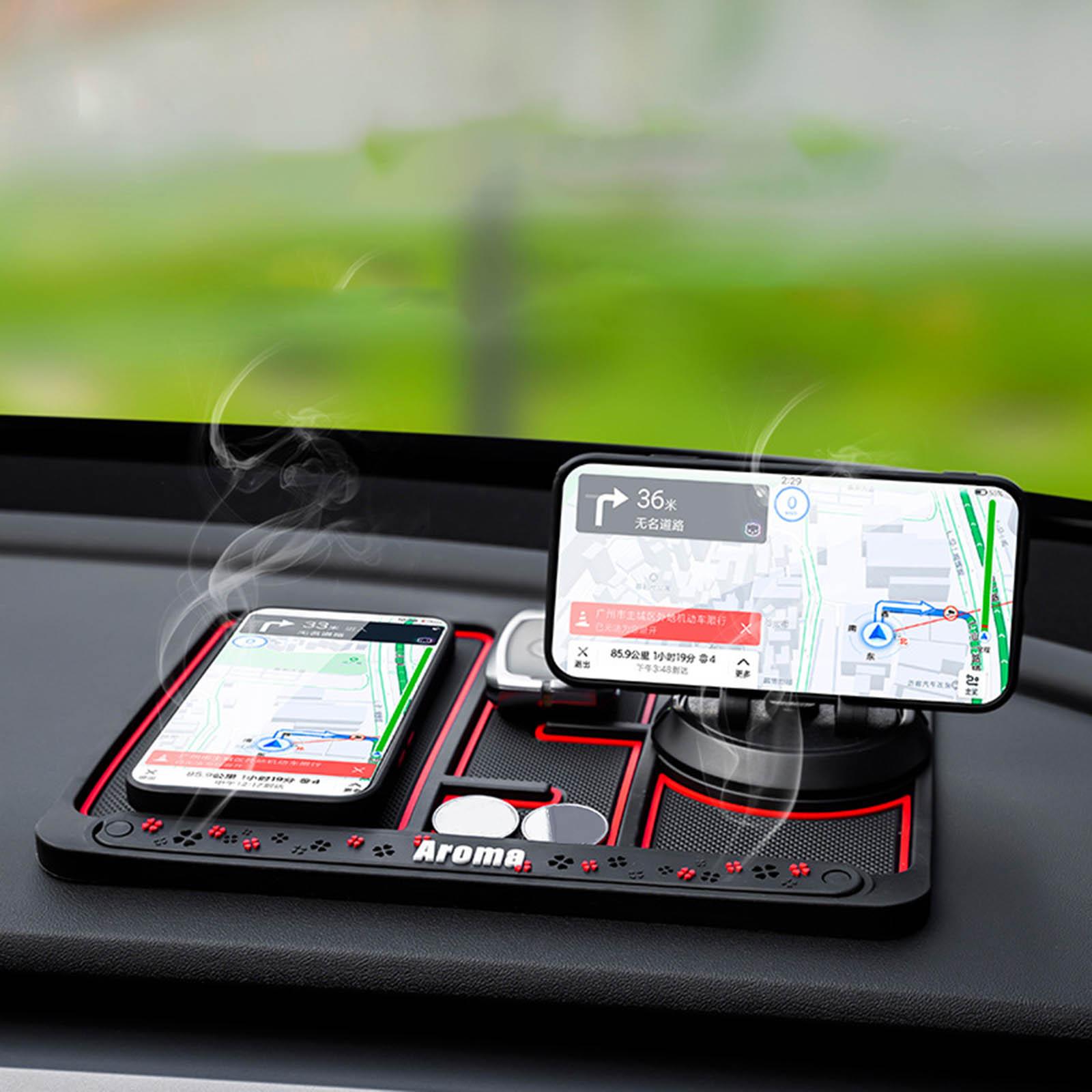 Anti-Slip Car Dashboard Pads 4 in 1 Cards Storage Organizer Car Accessories Cell