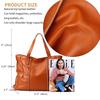 Genuine Leather Tote Bag for Women, Top Grain Cowhide Shoulder Handbag, Large Capacity A4 Work Bag, Soft Texture Commuter Purse, Vintage Style