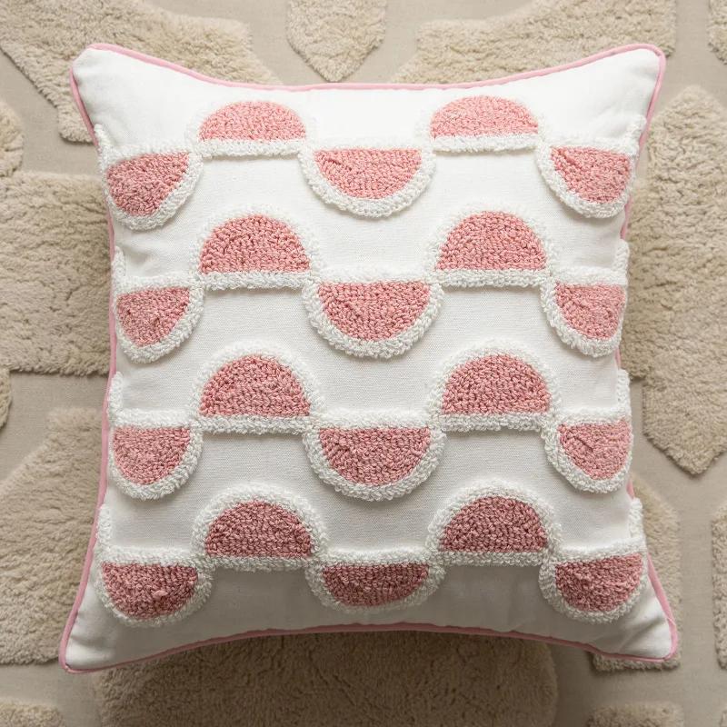 

Ins Style Pink Plush Sofa Pillow Case New 45X45 Cushions Cover Small Fresh Love Style Detachable Pillow Cover Home Decorative 450*450mm