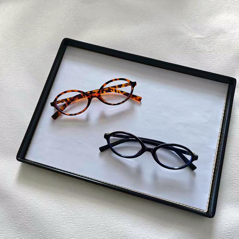 

2 Pieces/Set Of Anti-blue Light Glasses Women Classic Small Frame Oval Anti Blue Light Blocking Eyewear Outdoor Office Accessory