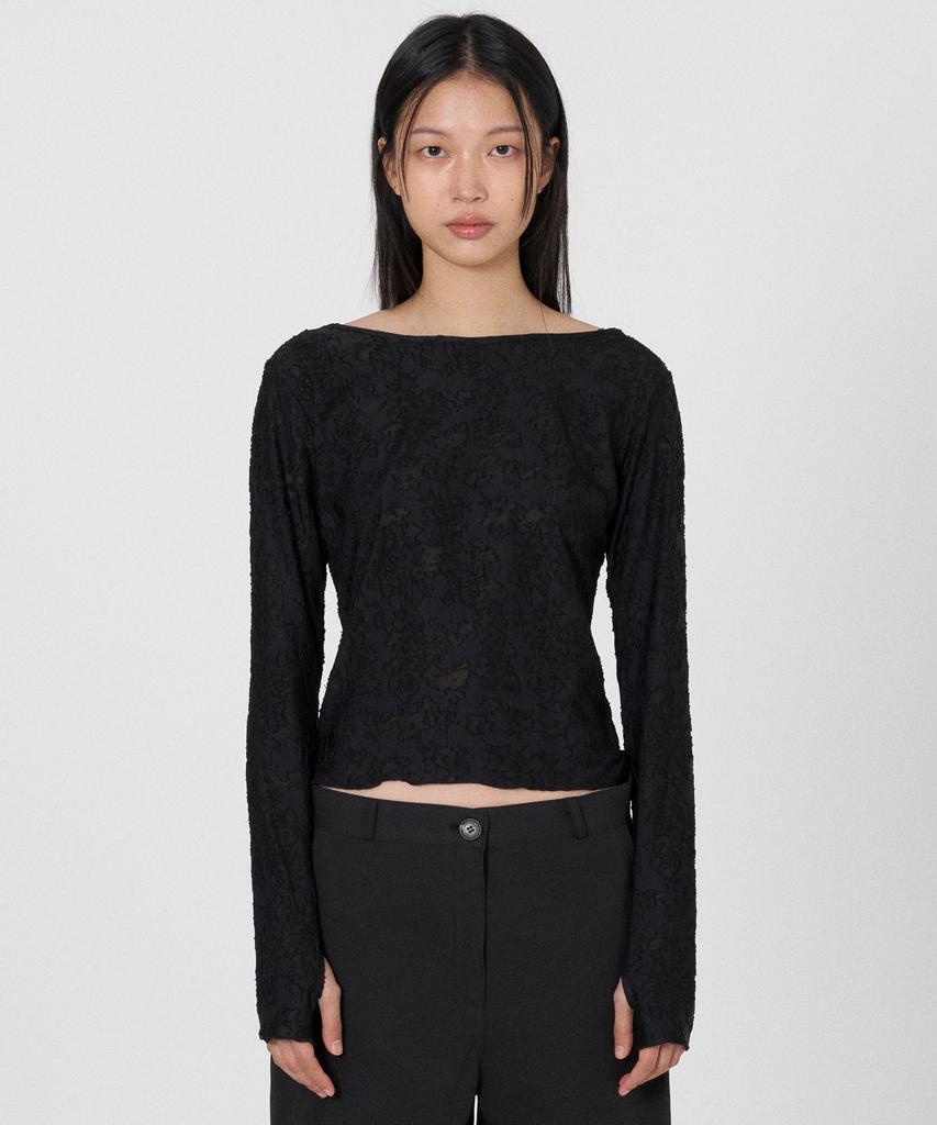 Tteolseutikeulleob Cloudy See Through T - Black