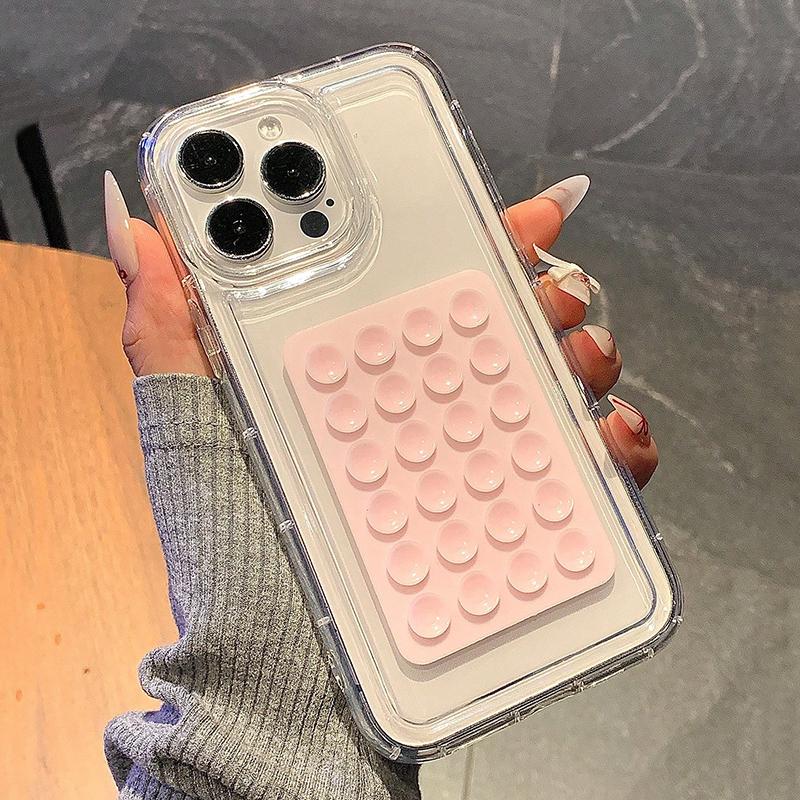 3D Suction Cup Transparent Phone Case For Samsung Galaxy S26 S25 Ultra S24 Plus S23 FE S22 S21 A55 A35 A15 A54 A34 A53 A33 Cover