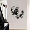 Iron Flower Bird Metal Wall Art, Easter Mother Day Gift, Weatherproof Garden Fence Decor, Outdoor Indoor Living Room Iron Mural